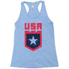 land of the free Racerback Tank