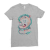 the girl and the dragon Ladies Fitted T-Shirt
