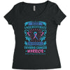 Never Underestimate the Strength of a Thyroid Cancer Warrior Women's Triblend Scoop T-shirt