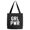 girl power white logo Tote Bags
