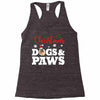 christmas dogs and paws Racerback Tank