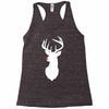 deer skull christmas Racerback Tank