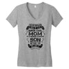 Super Cool Mom Of A Freaking Awesome Son Women's V-Neck T-Shirt