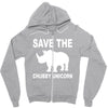 chubby unicorn Zipper Hoodie