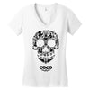 loco coco skul Women's V-Neck T-Shirt