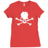 skull skeleton Ladies Fitted T-Shirt