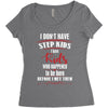 step kids white letter Women's Triblend Scoop T-shirt