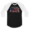 United States Space Force American Flag 3/4 Sleeve Shirt