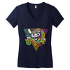 candy skull Women's V-Neck T-Shirt