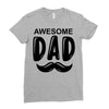 awsome dad Ladies Fitted T-Shirt