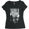 banksy street art zebra bar code Women's Triblend Scoop T-shirt