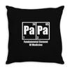 Papa Fundamental Elements Of Medicine Throw Pillow