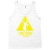 caution shapes being thrown printed Tank Top
