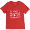 cat command V-Neck Tee