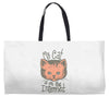 my cat is on the internet Weekender Totes