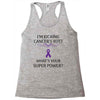 I Am Kicking Cancers Butt Whats Your Superpower? Racerback Tank