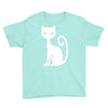 white cat funny Youth Tee
