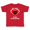 my dog is my valentine (2) Toddler T-shirt