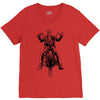 skeleton biker V-Neck Tee