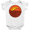 sunset circle Baby Onesie