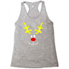 reindeer face novelty christmas Racerback Tank