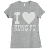 i love kung fu Ladies Fitted T-Shirt
