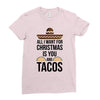 i love you and tacos. Ladies Fitted T-Shirt