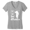 eat sleep battlefield 4, funny Women's V-Neck T-Shirt