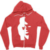 sax player lady face optical illusion Zipper Hoodie