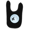 Biker Dinosaur - Dinosaur Riding A Bike To The Moon Baby Bibs