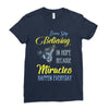 Butterfly Miracles Ladies Fitted T-Shirt