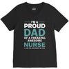 i'm a proud dad of freaking awesome nurse V-Neck Tee