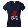 life is simple eat sleep and tai chi Women's V-Neck T-Shirt