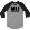 milf man i love fishing t shirt funny outdoors clever humor tee fisher 3/4 Sleeve Shirt