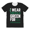 i wear emerald green for liver cancer awareness All Over Women's T-shirt