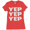 yep yep yep Ladies Fitted T-Shirt