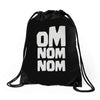 om nom nom Drawstring Bags