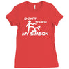 don't touch my simson  fun ddr motorrad tuning simi s51 50 fan Ladies Fitted T-Shirt
