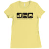 eat sleep game Ladies Fitted T-Shirt