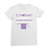 i crochet so i don't choke people save a life, send yarn Ladies Fitted T-Shirt