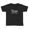 i'm a teacher to save time let's assume i'm never wrong Toddler T-shirt