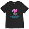 i love july especially the 4th V-Neck Tee