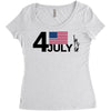 july 4 independence day Women's Triblend Scoop T-shirt