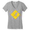 ninja crossing sign Women's V-Neck T-Shirt