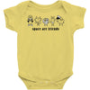 space are friends black Baby Bodysuit