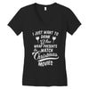 drink wine &amp; watch christmas movies Women's V-Neck T-Shirt