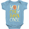 you only punch once Baby Onesie