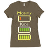 mommy low battery low energy Ladies Fitted T-Shirt