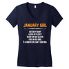 January Girl Hated By Many Women's V-Neck T-Shirt