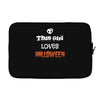 this girl loves halloween Laptop sleeve